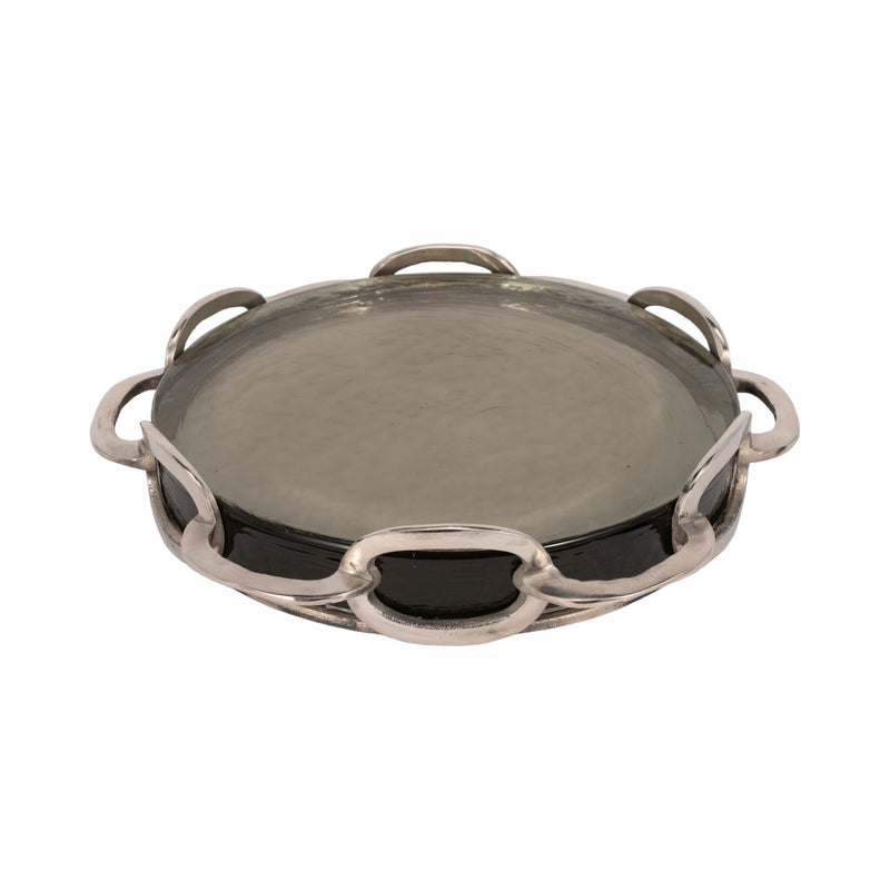 16 Palmas Large Silver Link Tray