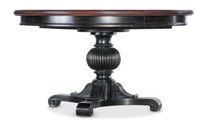 Charleston Round Pedestal Dining Table with 1-20in Leaf