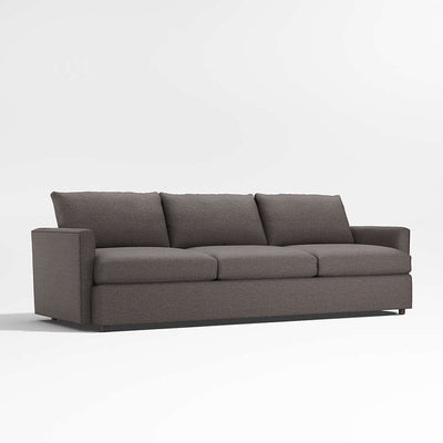 Carla-Modern 3-seater sofa in brown