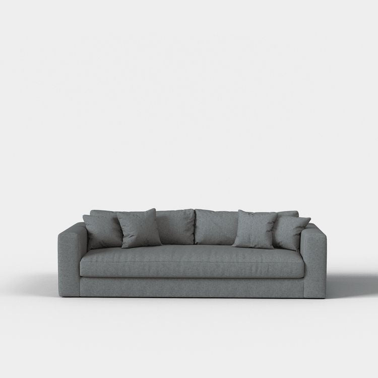 Fluorite -Modern triple sofa In a grey color