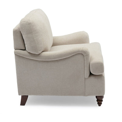 Queen - Distinctive single sofa, linen fabric