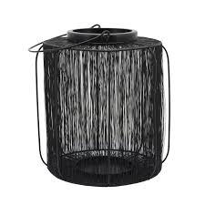 METAL 15 WIRE LANTERN, BLACK