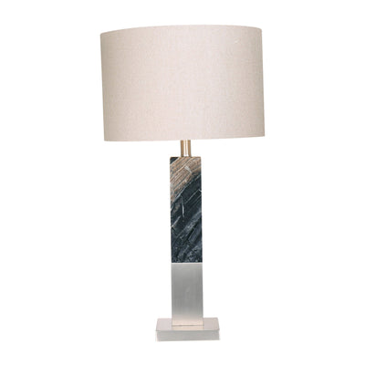 METAL / MARBLE 28 TABLE LAMP, BLACK MIX