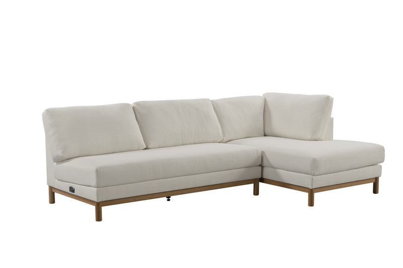 Hargrove Beige Sectional Armless 2 seater