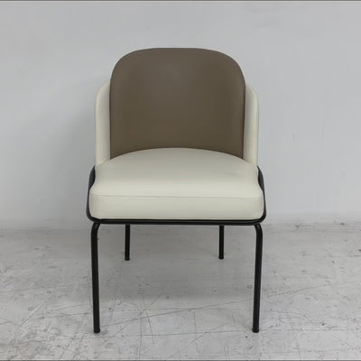 All Leather Matte Black Dining Chair