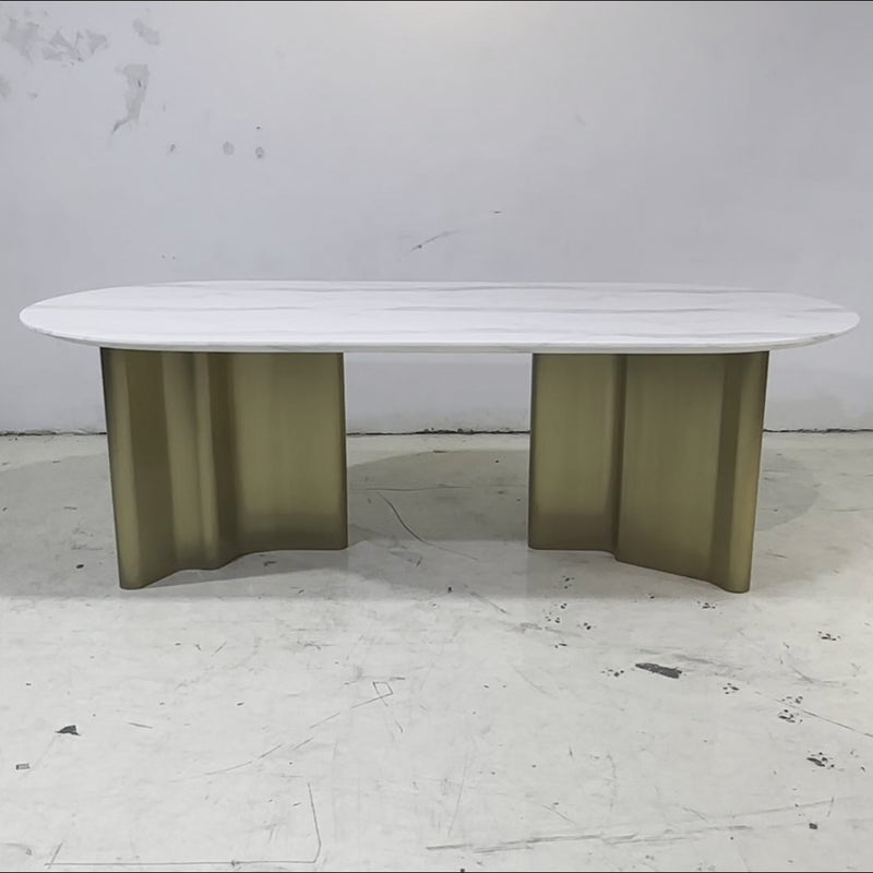 Samuel Oval Marble Dining Table- 8 seater