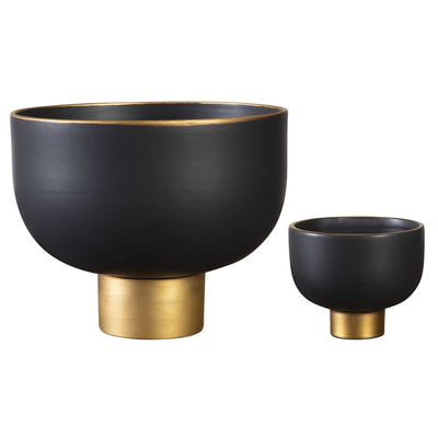 Offering Bowls - Black, S/2