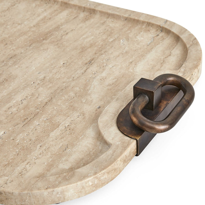 HIPPODROME TRAY - TRAVERTINE