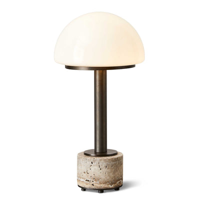 Mushroom Mini Lamp - Gray Travertine