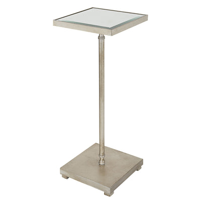 Henzler 26 W x 60 H x 26 D Silver Square Accent Table with Mirror Top