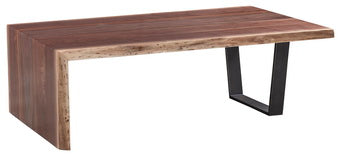 Crotch Cut Walnut 54 Waterfall Cocktail Table - T-CW54-WC