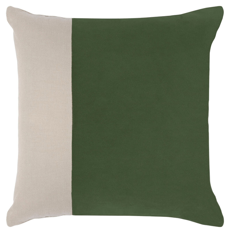 Emerald Velvet Linen Throw Pillow - TP02-01-B