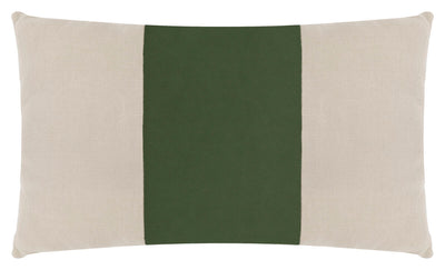 Emerald Velvet Linen Kidney Pillow