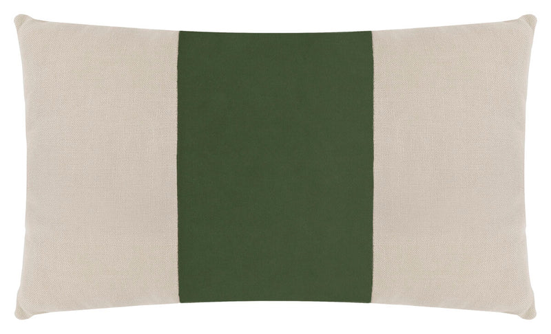 Emerald Velvet Linen Kidney Pillow