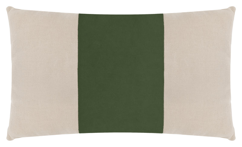 Emerald Velvet Linen Kidney Pillow