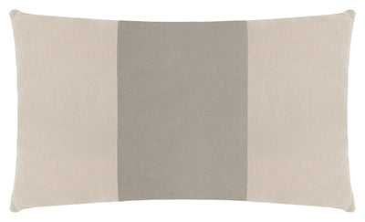 Smoke Velvet Linen Kidney Pillow