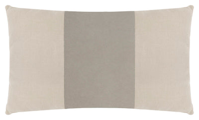 Smoke Velvet Linen Kidney Pillow