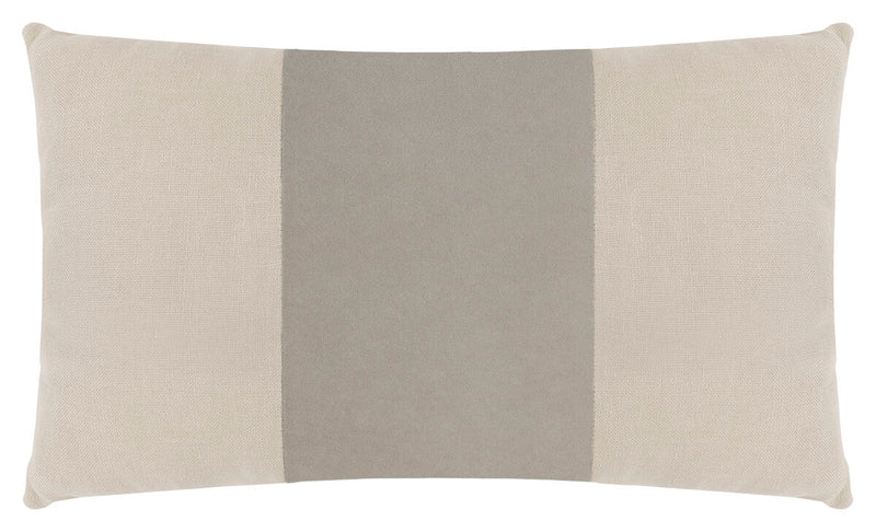 Smoke Velvet Linen Kidney Pillow