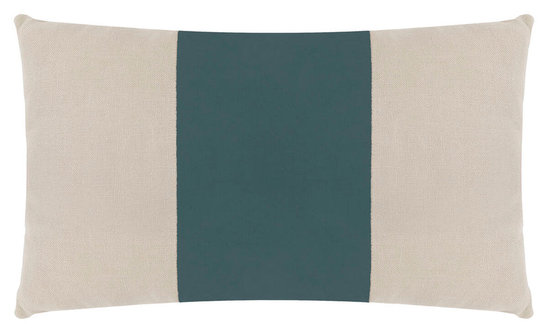 Lagoon Velvet Linen Kidney Pillow