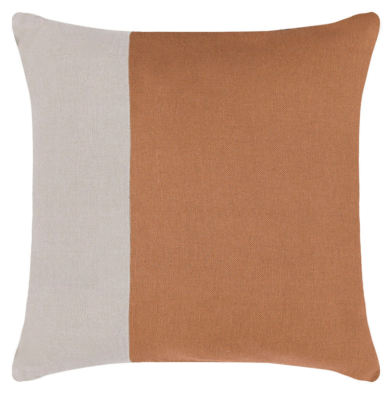 Terracotta Velvet Linen Throw Pillow - TP05-01-D