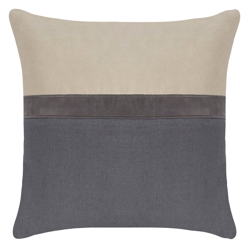 Toffee Velvet Linen Throw Pillow - TP07-01-A