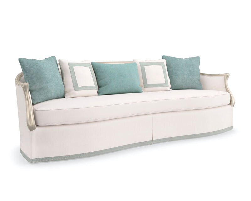 Intl-Classic Upholstery - Skirted Le Canape Sofa (Teal Version)