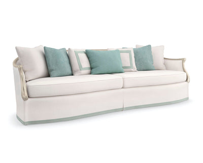 Intl-Classic Upholstery - Skirted Le Canape Sofa (Teal Version)