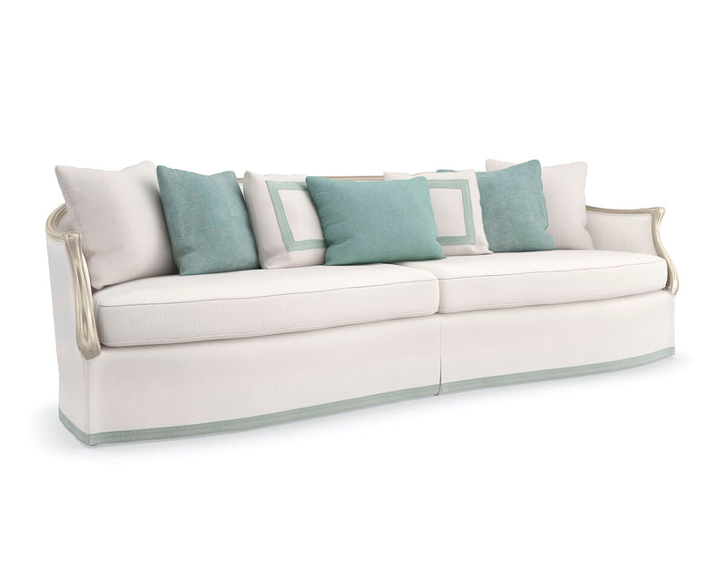 Intl-Classic Upholstery - Skirted Le Canape Sofa (Teal Version)