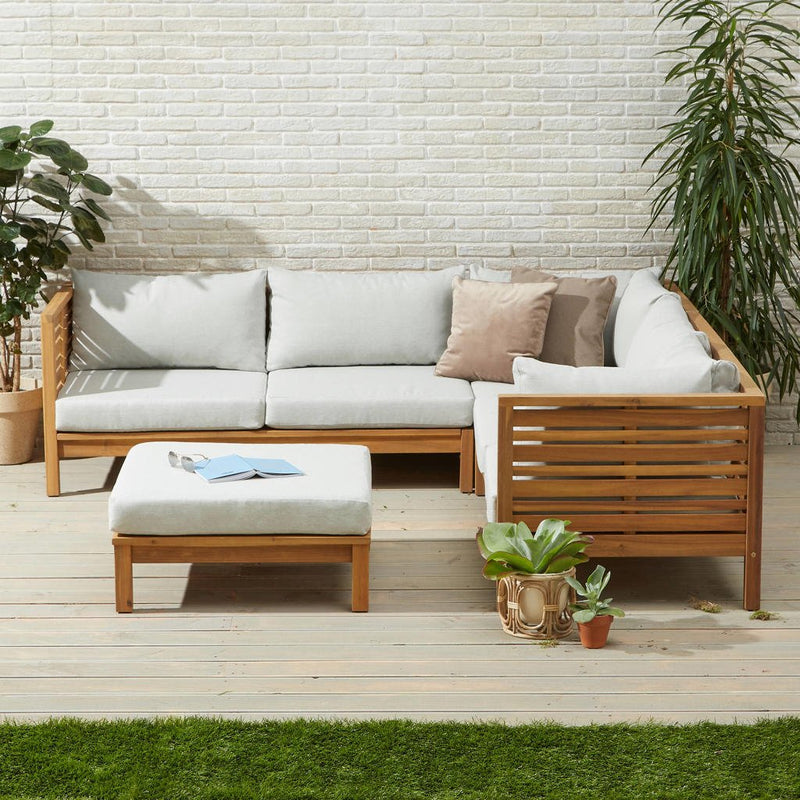 2-Piece White Outdoor Accent Seating Set