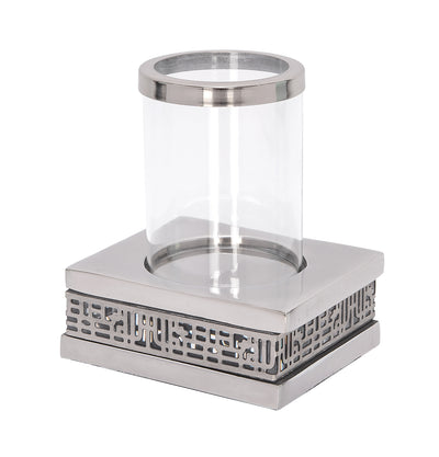 NICKEL SQUARE CANDLE HOLDER - Al Rugaib Furniture (4727807934560)