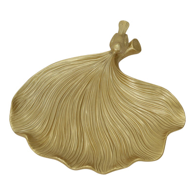 GOLD RESIN GINKGO LEAF PLATE (6608449667168)