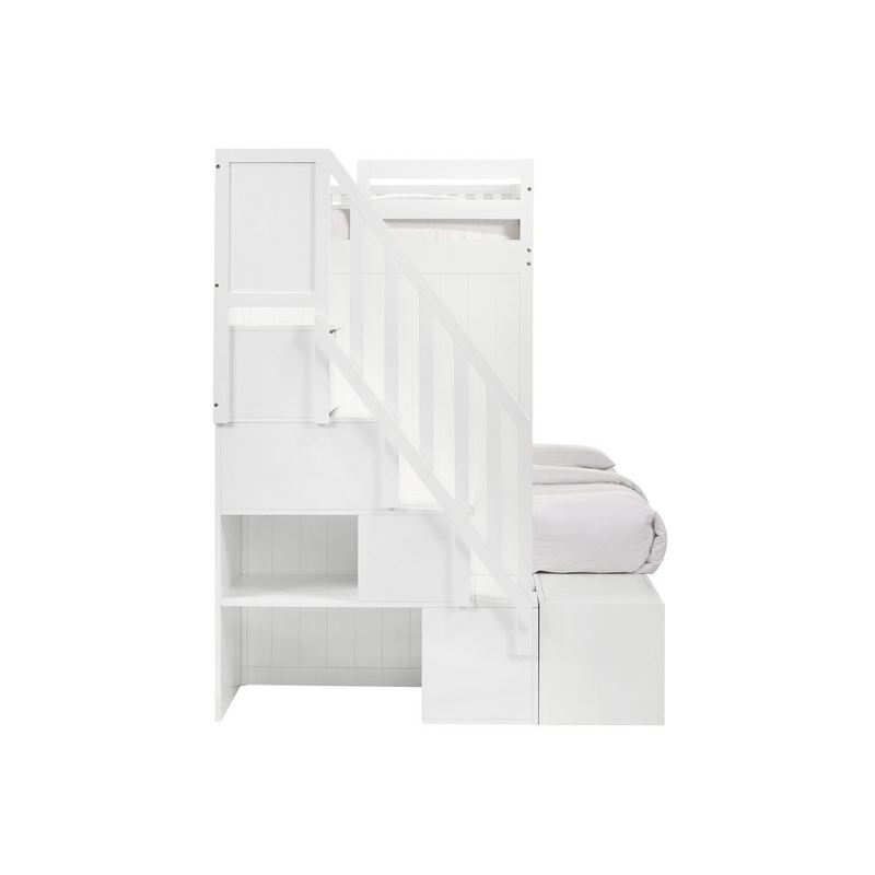 Brian Twin Over Full Bunk Bed W/Three Storage Drawers In White (6630958334048)