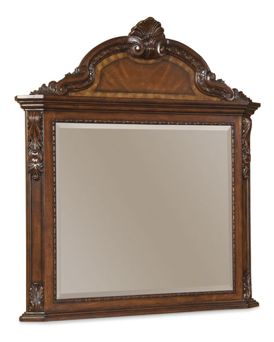 Old World- Crowned Landscape Mirror - Al Rugaib Furniture (4568164827232)