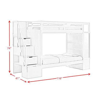 Brian Twin Over Twin Bunk Bed In White (6630958301280)