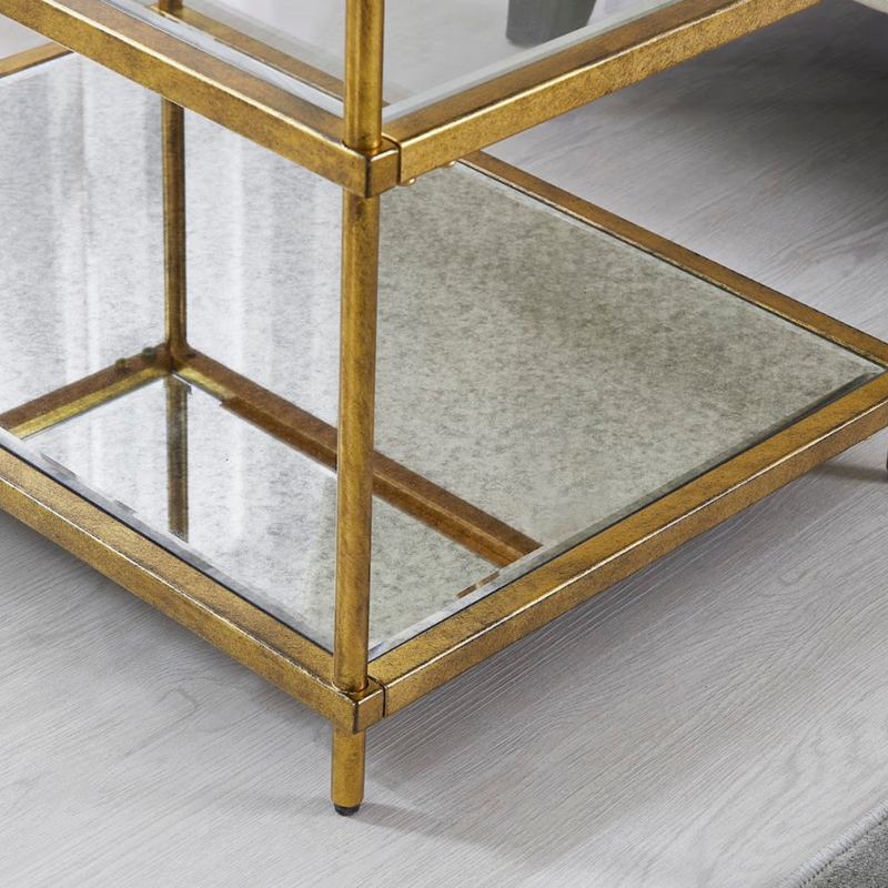 Champagne metal Side TABLE