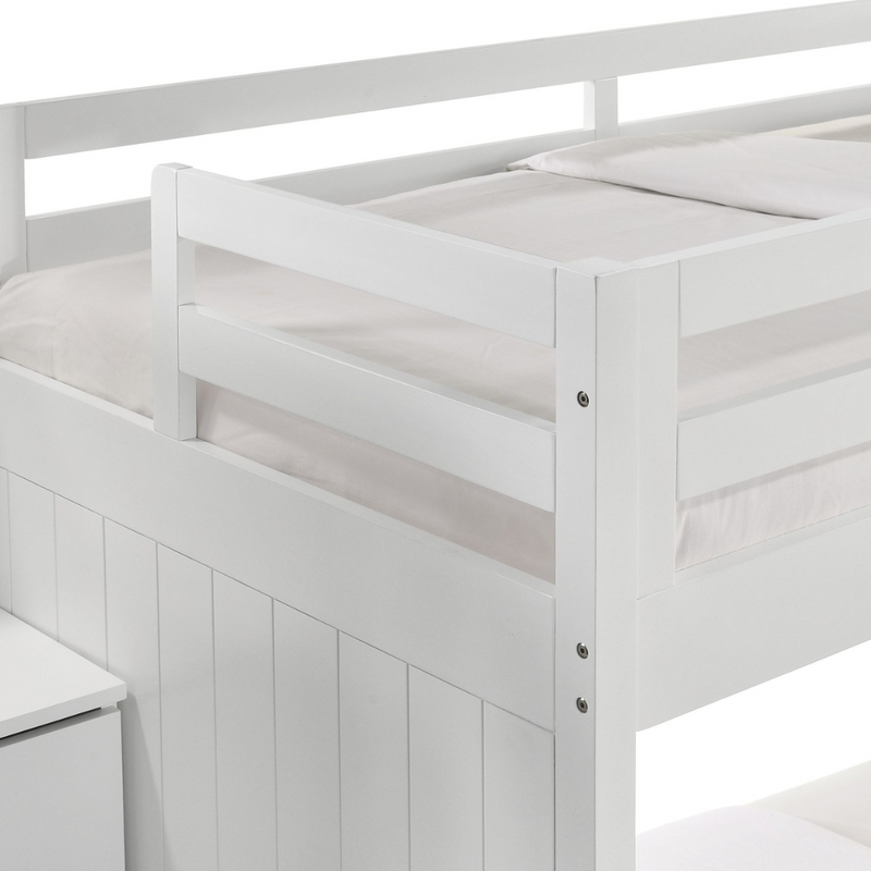 Brian Twin Over Full Bunk Bed W/Three Storage Drawers In White (6630958334048)