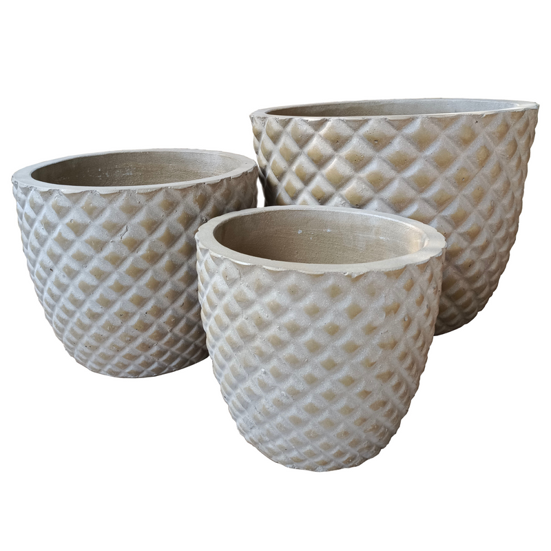 Beige Wash Indoor/Outdoor Plant Pot By Roots30W30D26H.