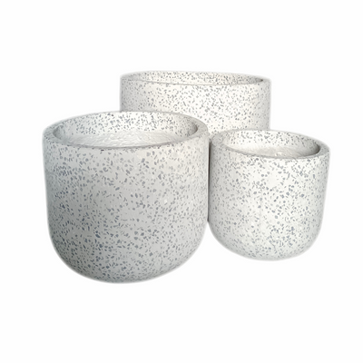 Grey Terrazzo Indoor/Outdoor Plant Pot By Roots22W22D22H.