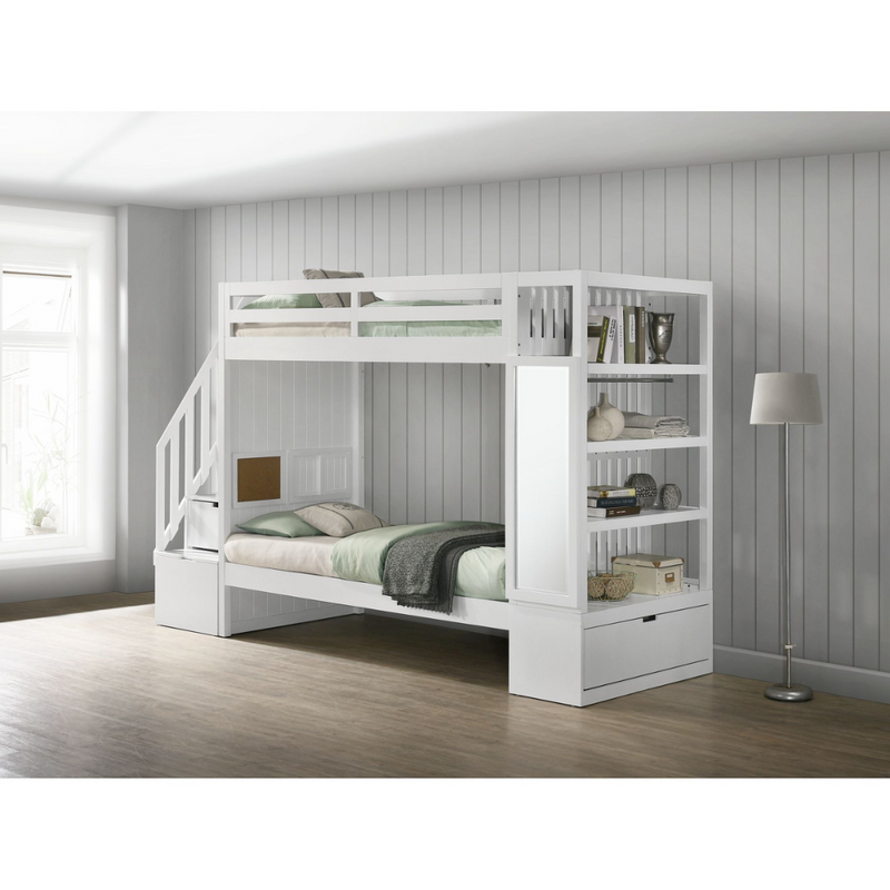 Brian Twin Over Twin Bunk Bed In White (6630958301280)