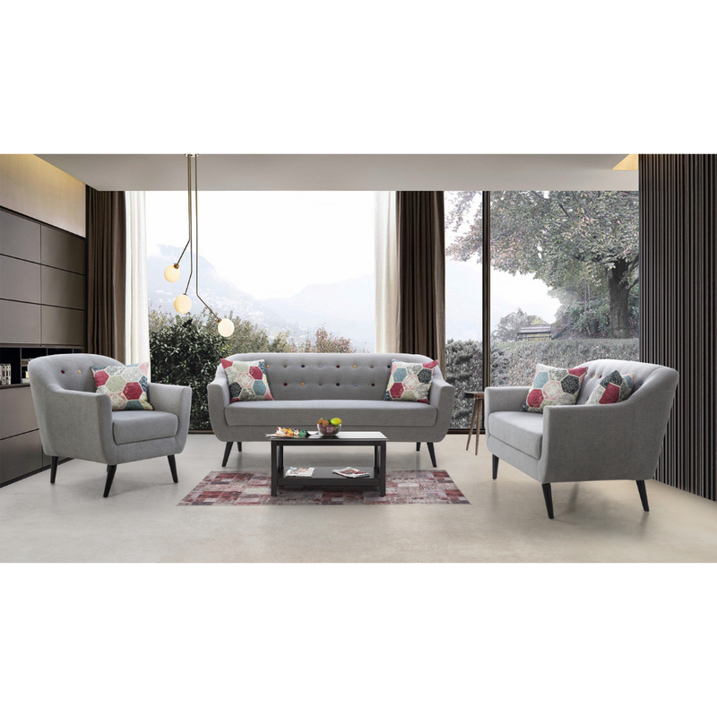 Kimberley Cordial Grey Loveseat (6645528658016)