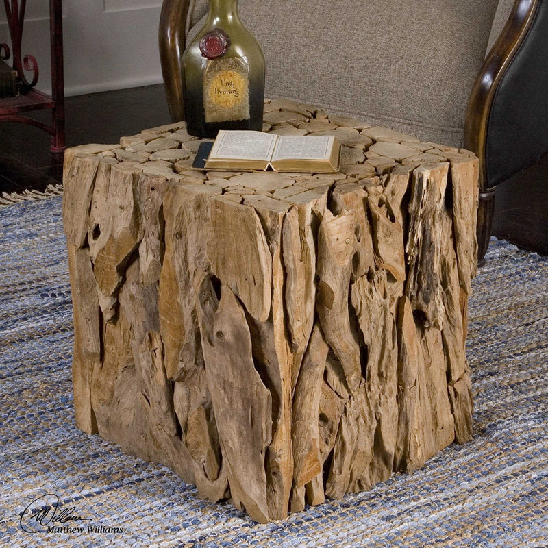 TEAK ROOT BUNCHING CUBE - Al Rugaib Furniture (4707358769248)