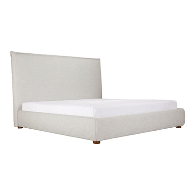 Luzon King Bed Tall Headboard Light Grey