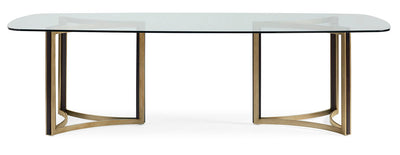 Modern Artisan Remix - Remix Dbl Ped Glass Top Tbl - Al Rugaib Furniture (4576444252256)