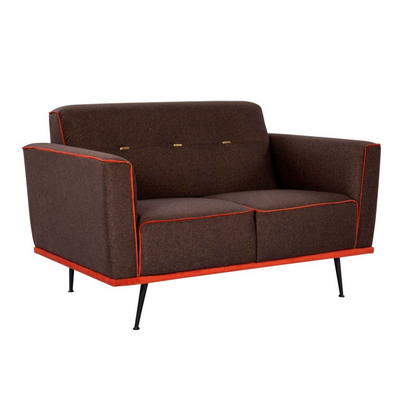 Bolzano Blissful Dark Brown Loveseat (6645528297568)