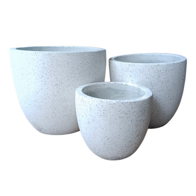 White Terrazzo Indoor/Outdoor Plant Pot By Roots30W30D27H.