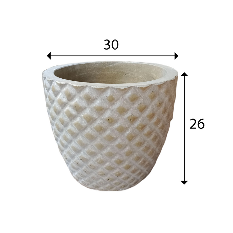 Beige Wash Indoor/Outdoor Plant Pot By Roots30W30D26H.