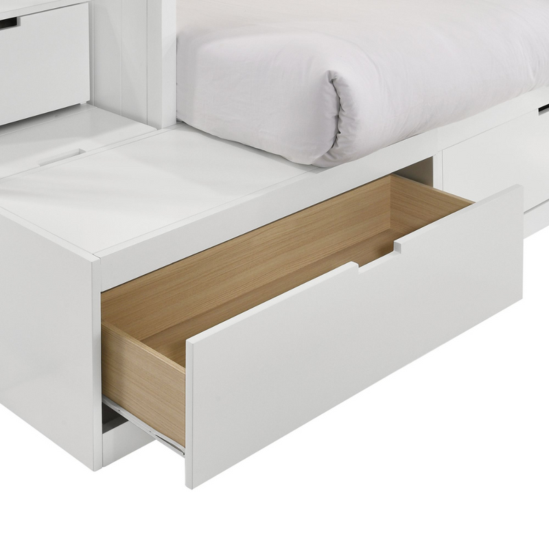 Brian Twin Over Full Bunk Bed W/Three Storage Drawers In White (6630958334048)