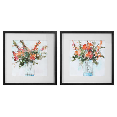 FRESH FLOWERS FRAMED PRINTS, S/2 - Al Rugaib Furniture (4719258599520)