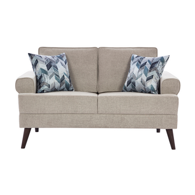 Thompson Sequin Grey Loveseat (6645529051232)