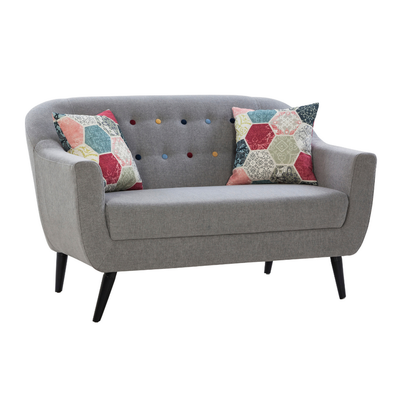 Kimberley Cordial Grey Loveseat (6645528658016)